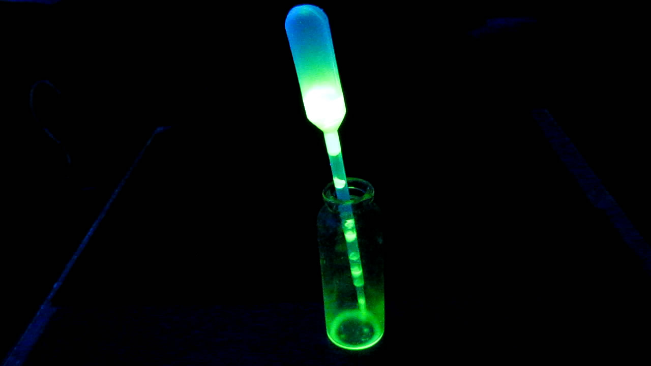 The Fluorescence of Fluorescein under UV Light on the Surface of Milk. (Surface Tension Experiments).        . (   )