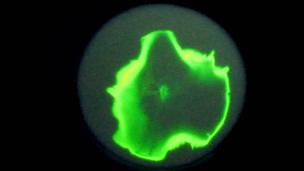 The Fluorescence of Fluorescein under UV Light on the Surface of Milk. (Surface Tension Experiments).        . (   )