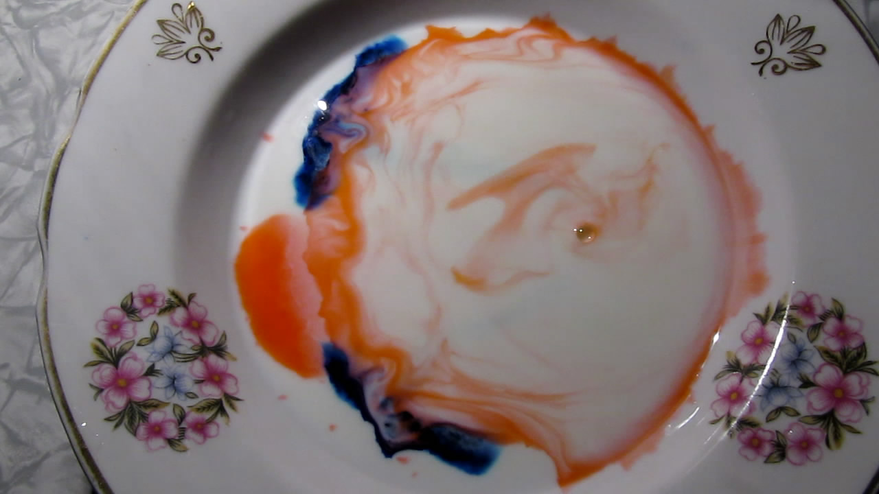    : ,    . Surface Tension Experiments: Dyes, Milk and Liquid Soap