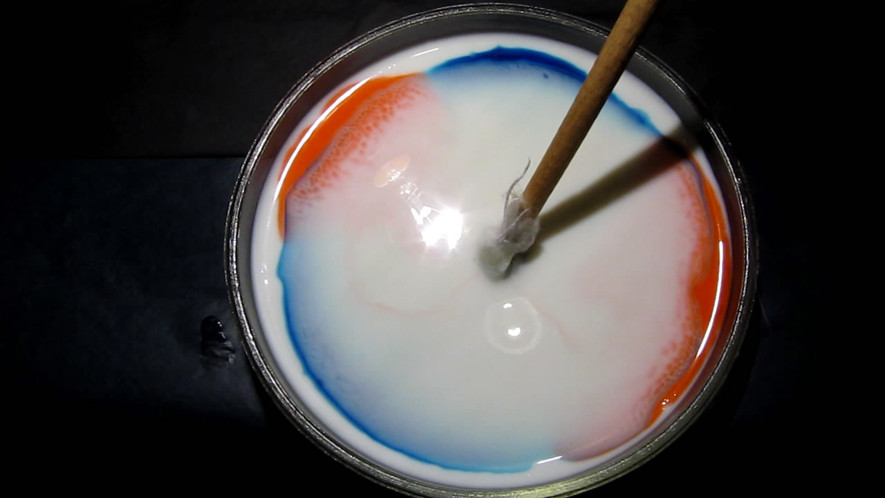    : ,    . Surface Tension Experiments: Dyes, Milk and Liquid Soap