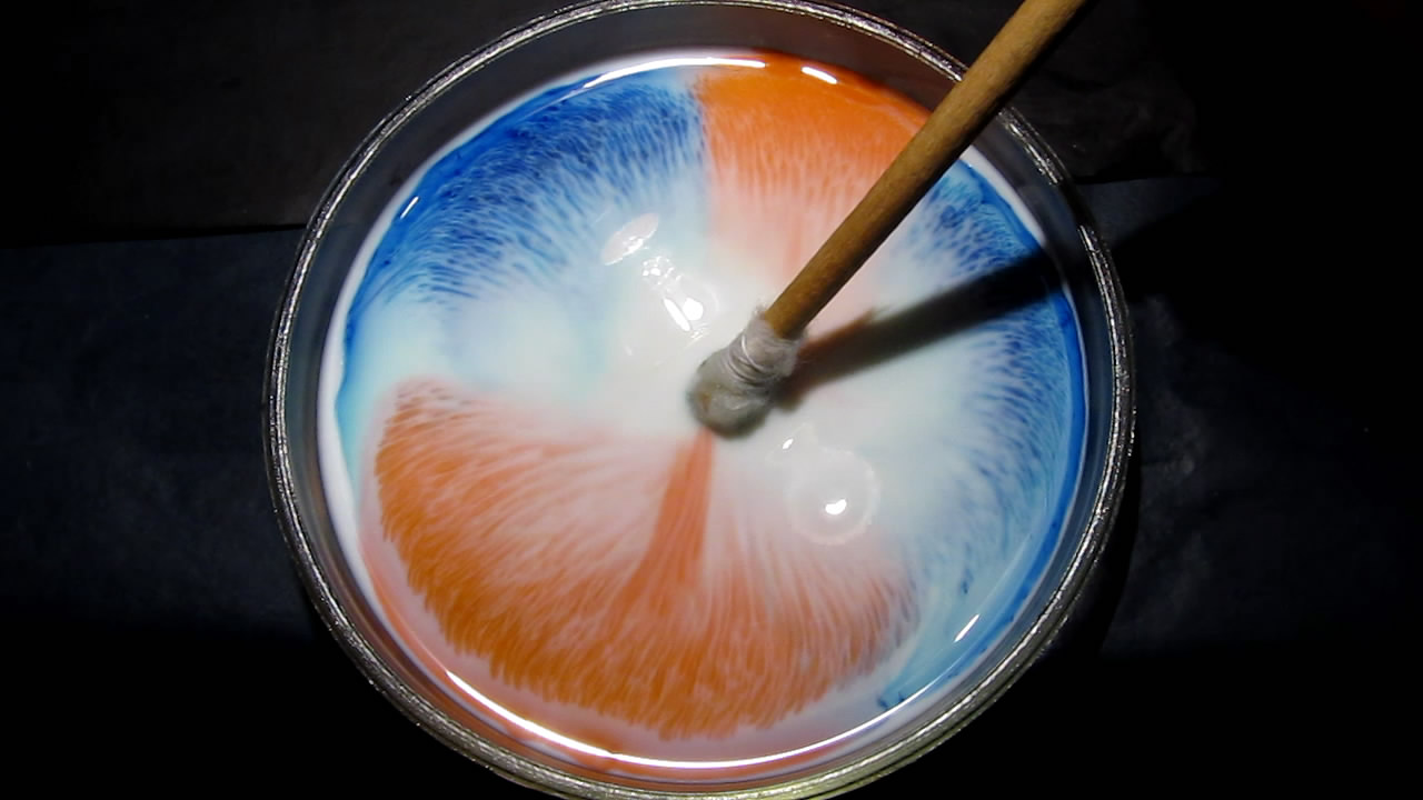    : ,    . Surface Tension Experiments: Dyes, Milk and Liquid Soap