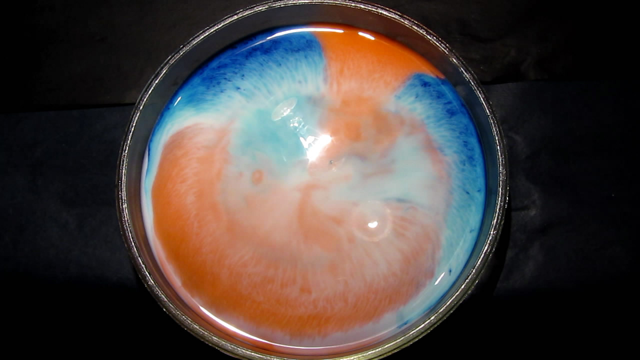    : ,    . Surface Tension Experiments: Dyes, Milk and Liquid Soap