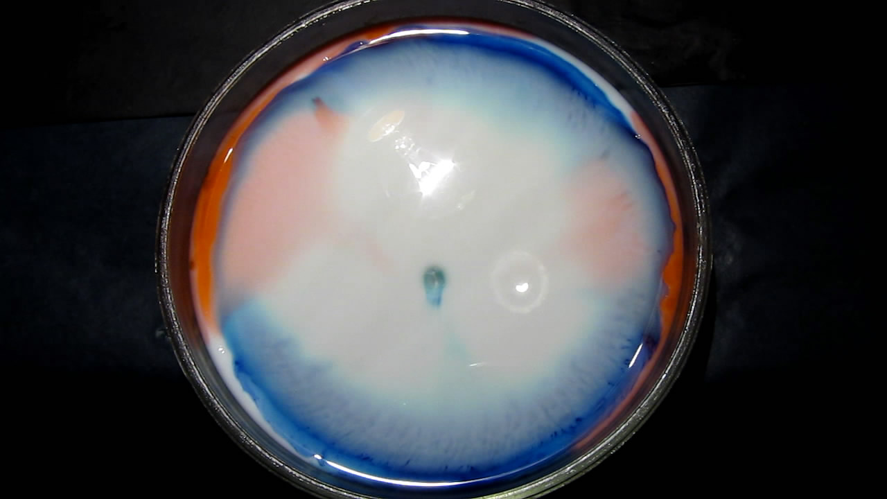    : ,    . Surface Tension Experiments: Dyes, Milk and Liquid Soap