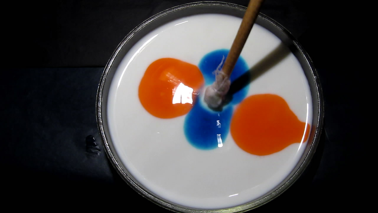    : ,    . Surface Tension Experiments: Dyes, Milk and Liquid Soap