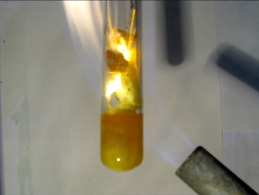        . Reaction of Sodium and Sulfur (Heating in Test Tube)