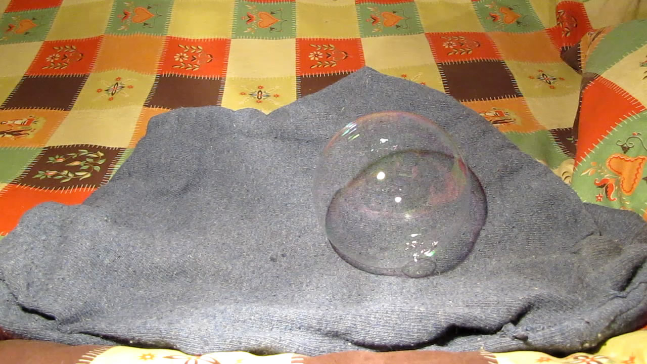     (    ). Soap bubbles and wool (soap bubbles on solid surface)