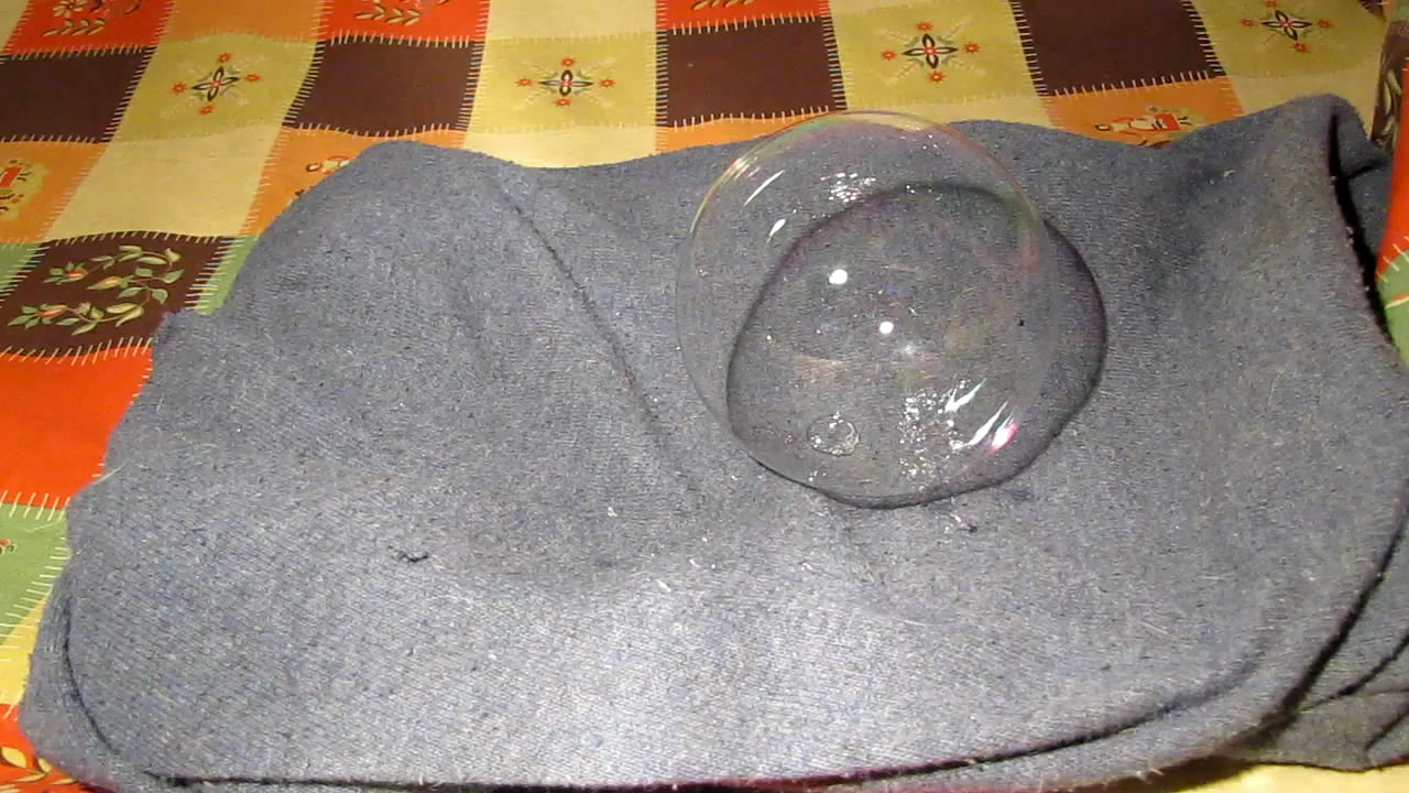     (    ). Soap bubbles and wool (soap bubbles on solid surface)