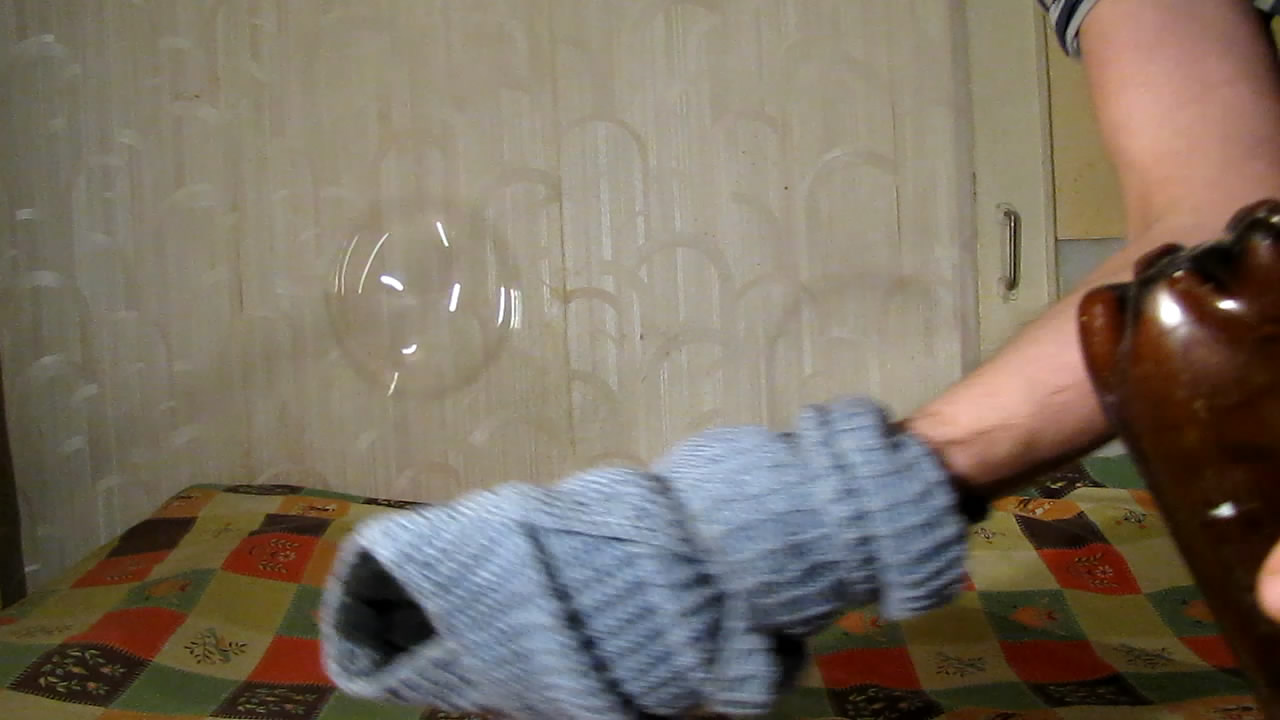     . Soap bubbles and wool mittens