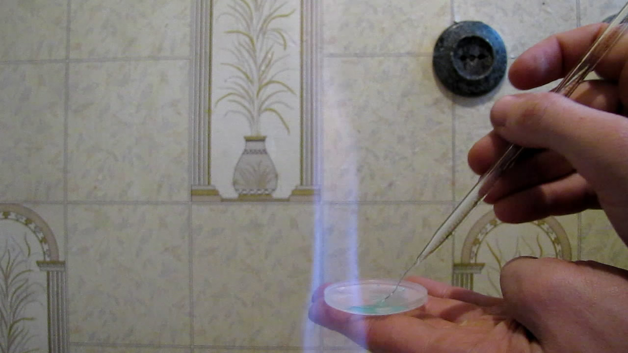  :  ( ). Borax bead tests: copper (oxidizing  flame)