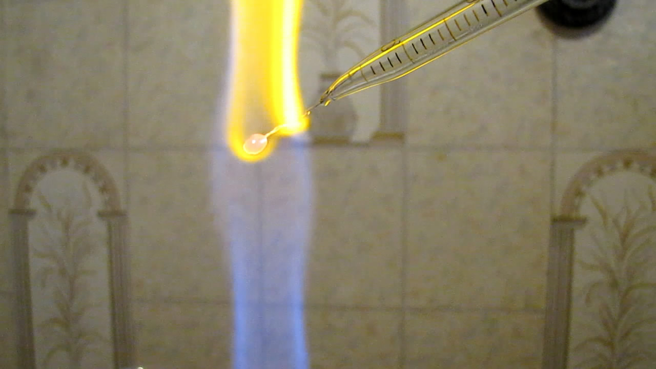  :  (,  -  ). Borax bead tests: copper (reducing and oxidizing flame)