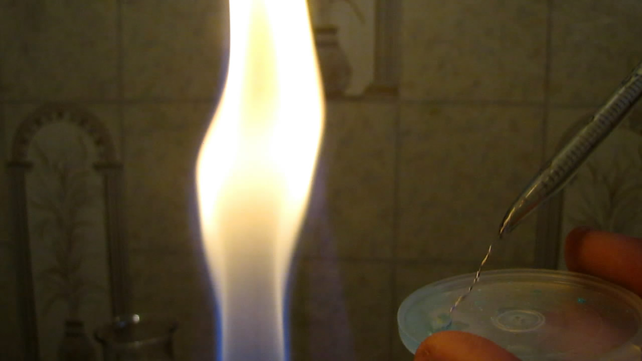  :  (,  -  ). Borax bead tests: copper (reducing and oxidizing flame)