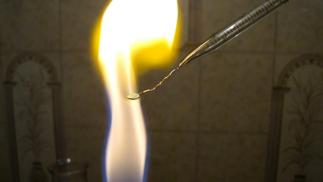  :  (,  -  ). Borax bead tests: copper (reducing and oxidizing flame)