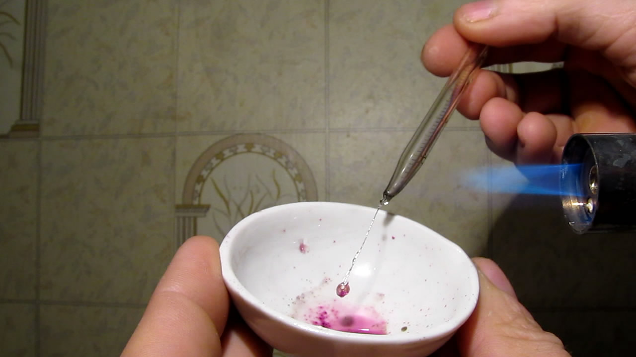  :  (KMnO4). Borax bead tests: manganese (KMnO4)