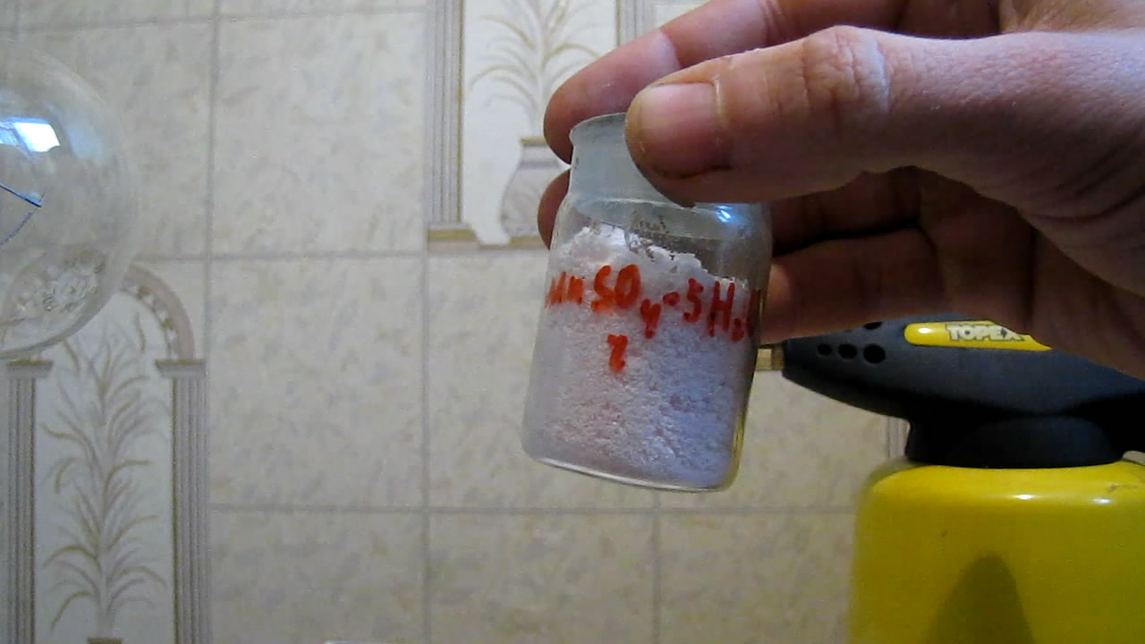  :  (MnSO4). Borax bead tests: manganese (MnSO4)