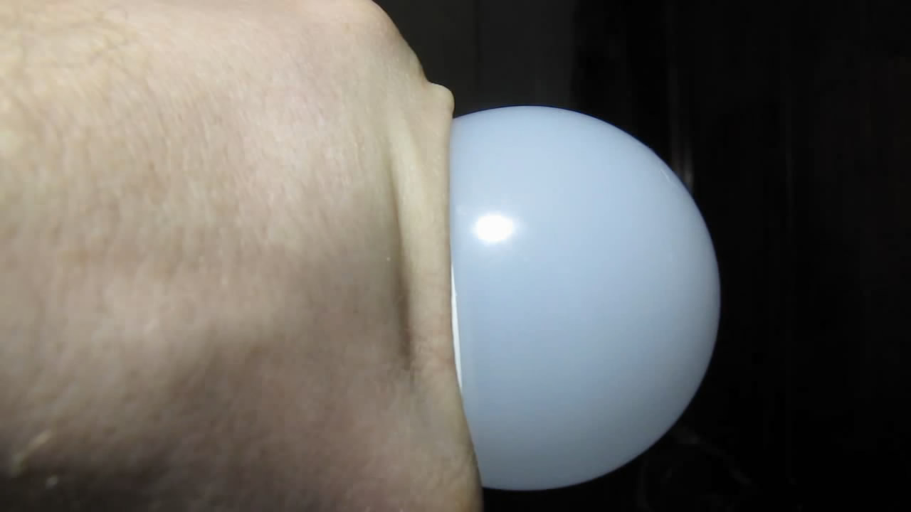 LED-  . LED-lamp and hand