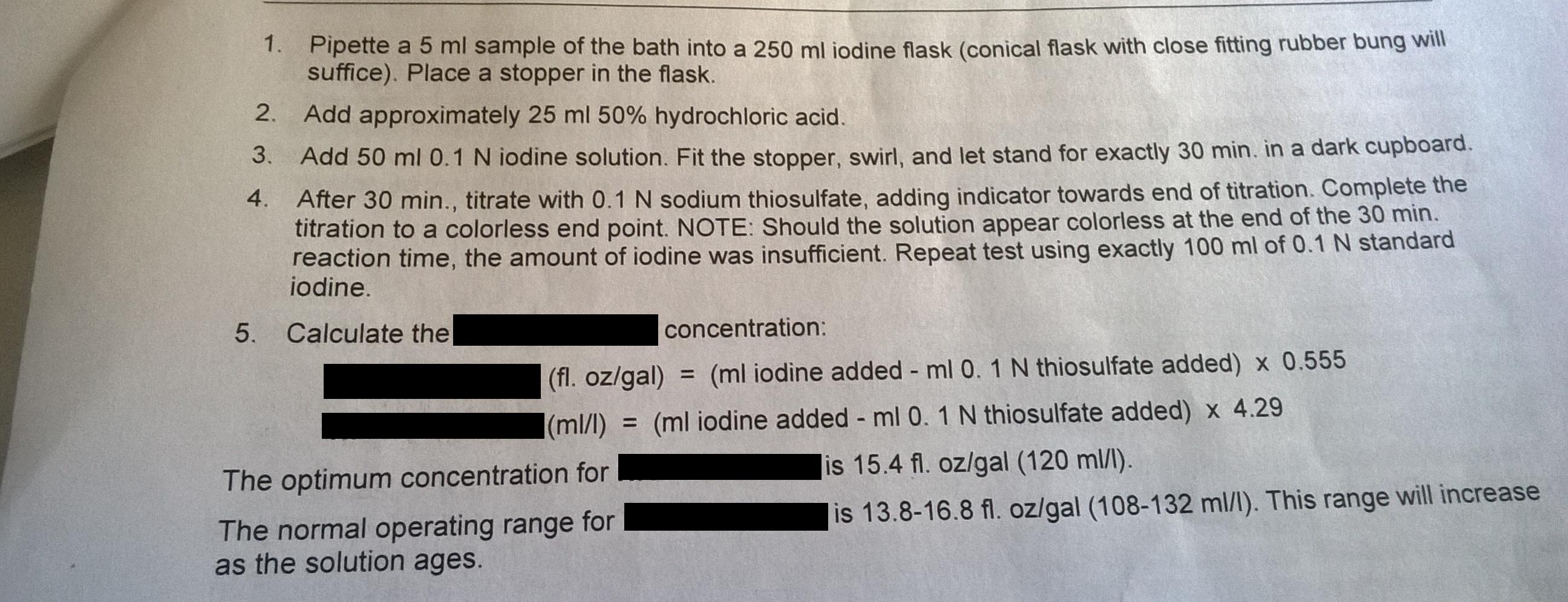  . Chemical analysis