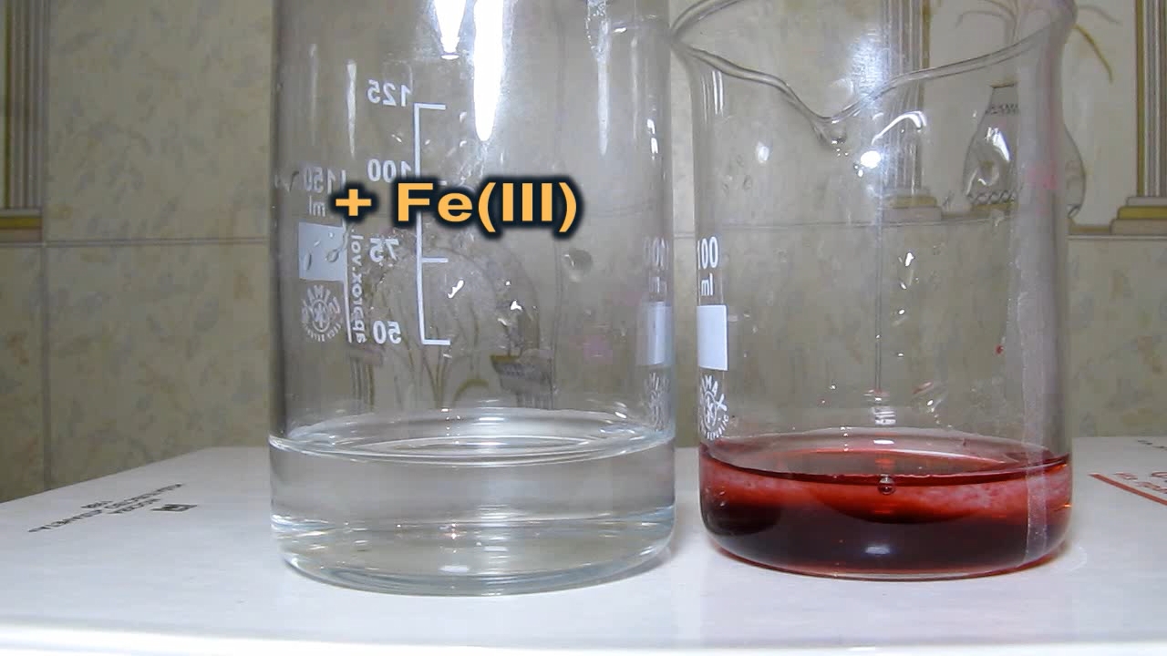  (II), (III),    . Iron (II), (III), dimethylglyoxime and hydrogen peroxide