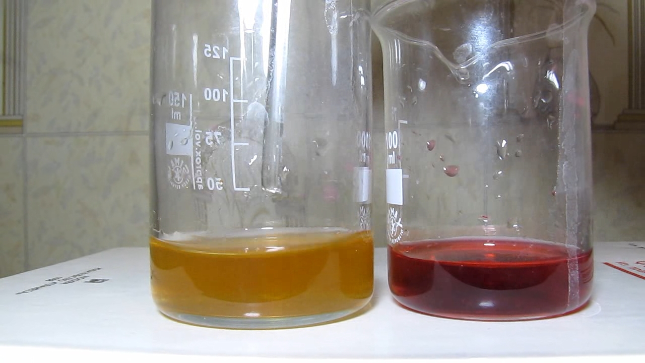  (II), (III),    . Iron (II), (III), dimethylglyoxime and hydrogen peroxide