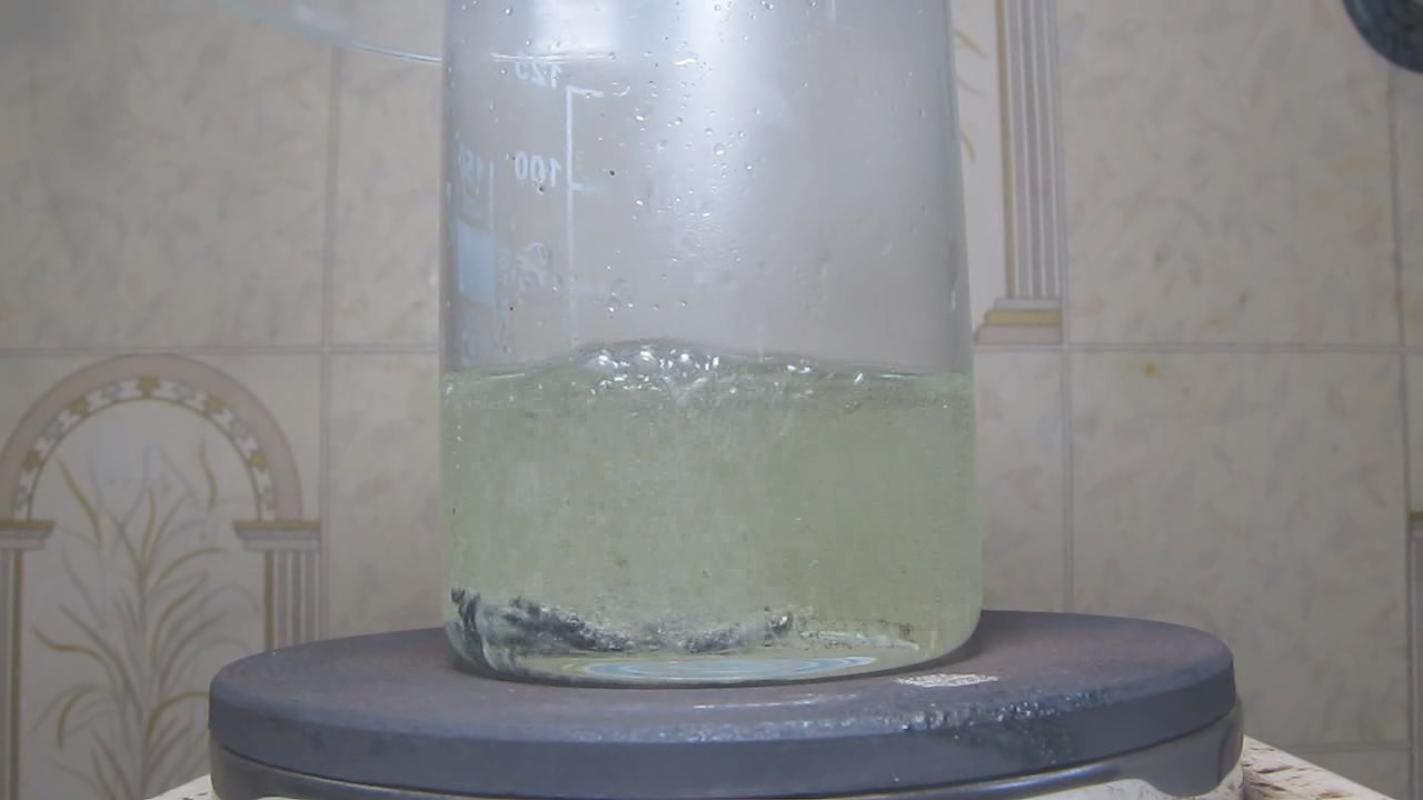      ('' '')    (). Reaction of alloy of nickel and phosphorus (''nickel phosphide'') with hydrochloric acid (boiling)