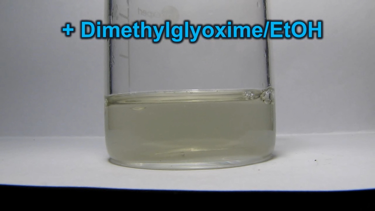 Nickel - dimethylglyoxime - EDTA (second experiment). Никель - диметилглиоксим - ЭДТА (второй эксперимент)
