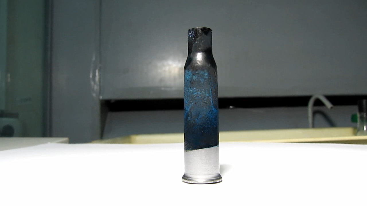 Cartridge case, copper, ammonia and oxygen.  , ,   