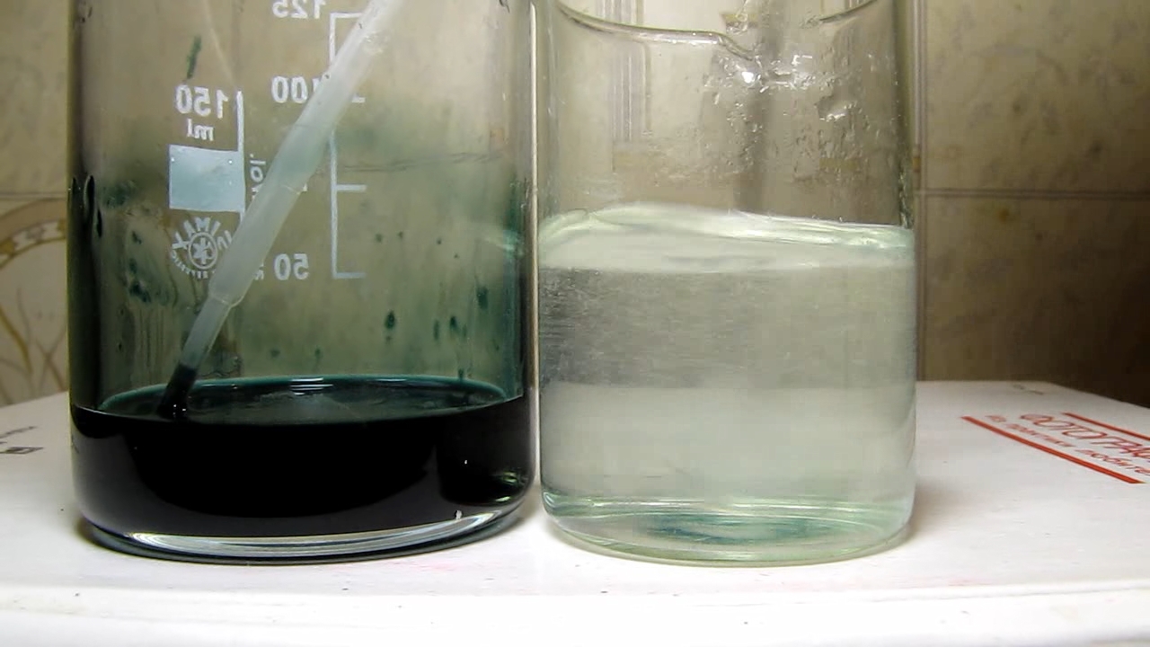 Chrome (III), ammonia and potassium hydroxide.  (III),    