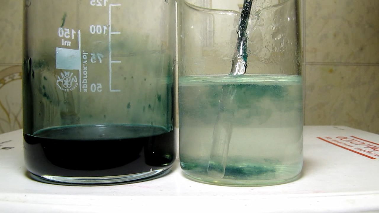 Chrome (III), ammonia and potassium hydroxide.  (III),    