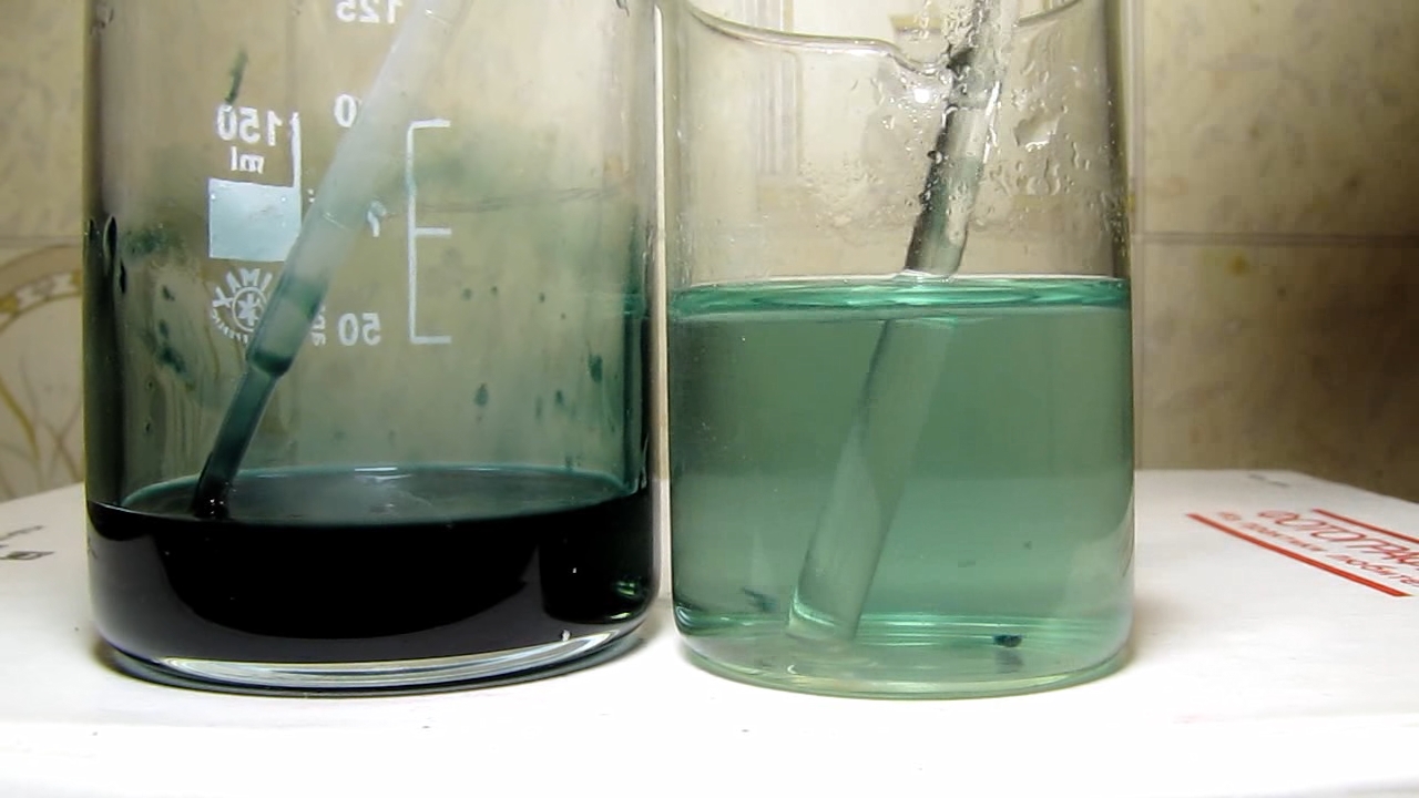 Chrome (III), ammonia and potassium hydroxide.  (III),    