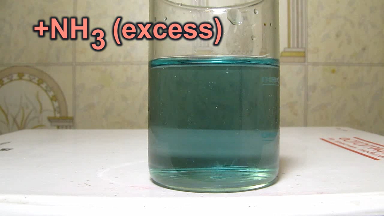 Chrome (III), ammonia and potassium hydroxide.  (III),    