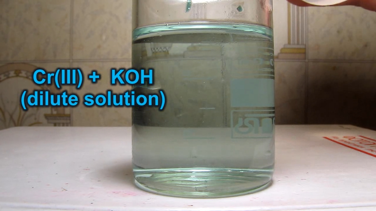 Determination of chrome (III): qualitative reaction.   (III):  