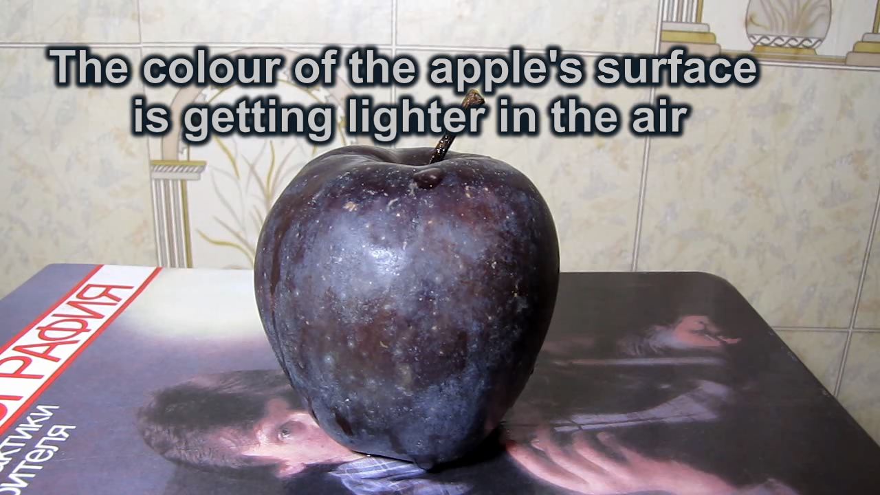 How to turn red apple into black one