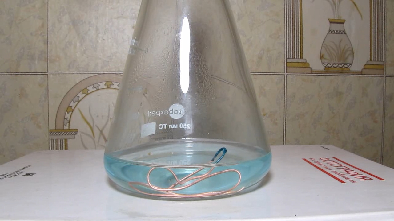 Reaction of copper metal with acetic acid