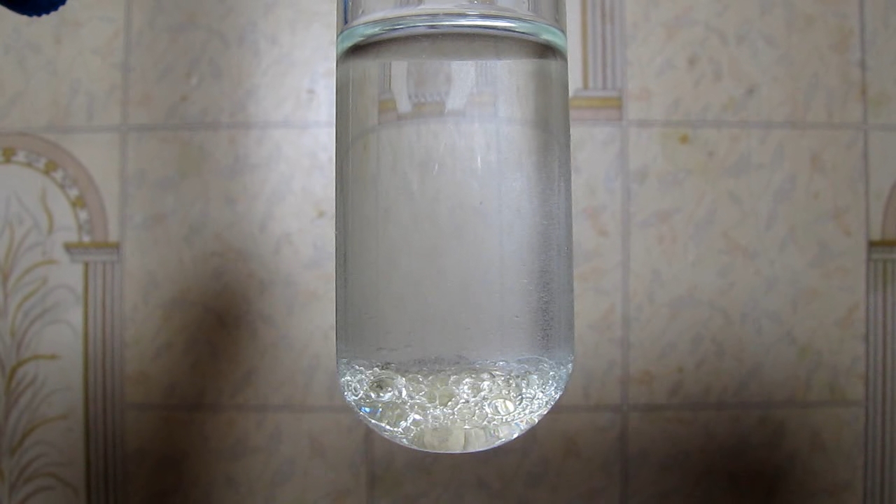 Sunflower oil, ethanol and water (formation of emulsion)