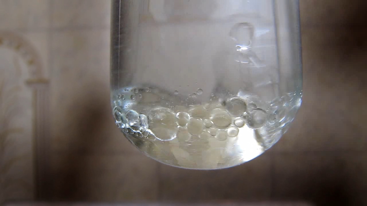 Sunflower oil, ethanol and water (formation of emulsion)