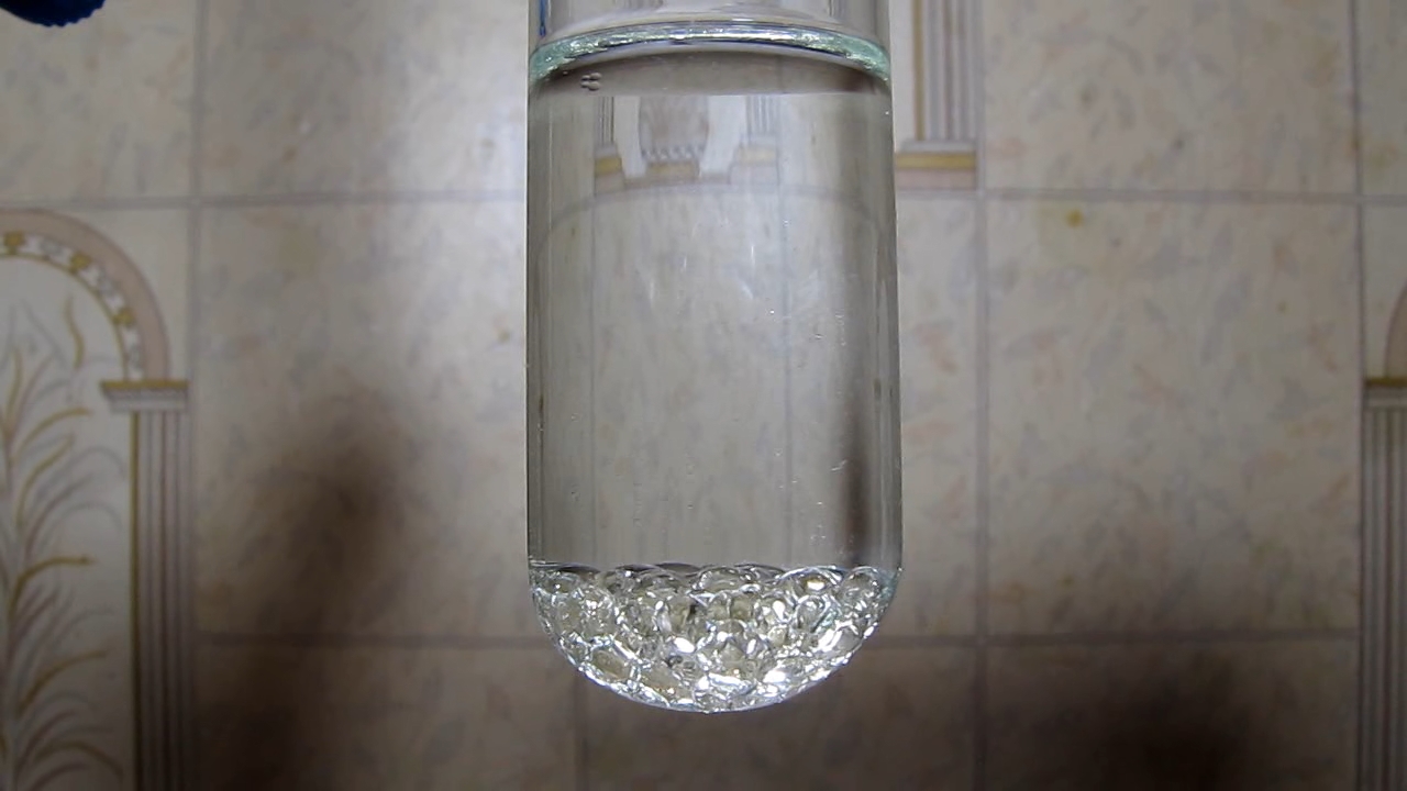 Sunflower oil, ethanol and water (formation of emulsion)