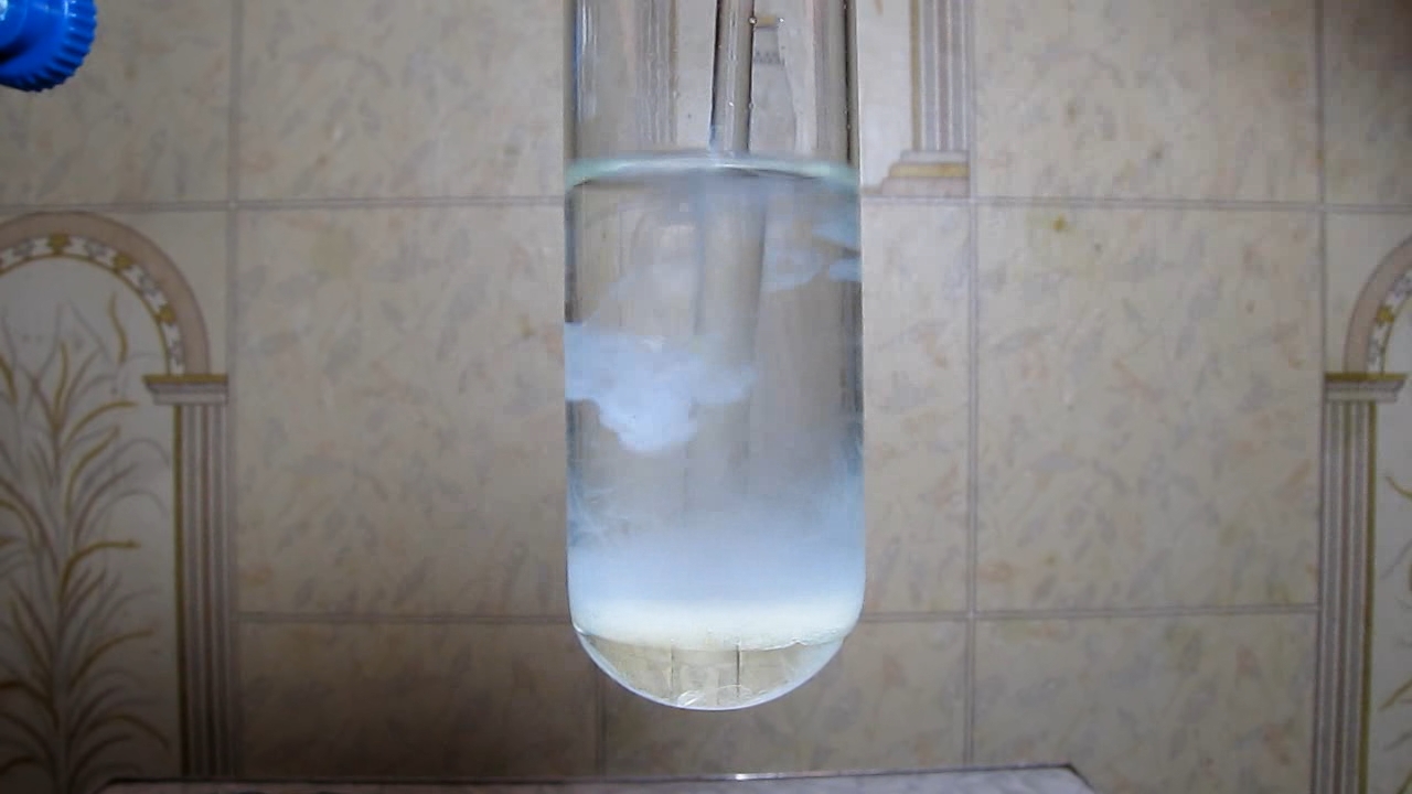 Sunflower oil, ethanol and water (formation of emulsion)