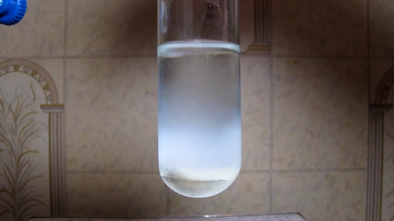 Sunflower oil, ethanol and water (formation of emulsion)