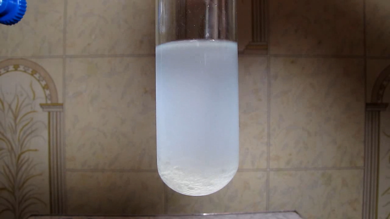 Sunflower oil, ethanol and water (formation of emulsion)