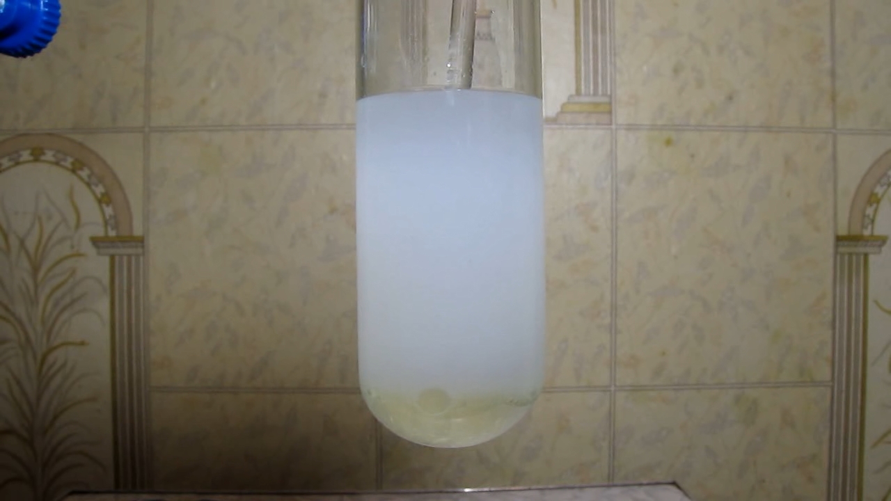 Sunflower oil, ethanol and water (formation of emulsion)