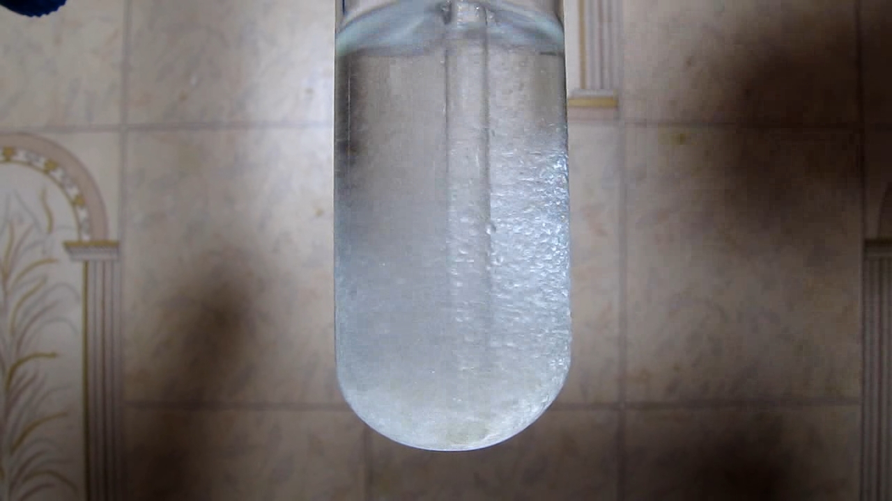 Sunflower oil, ethanol and water (formation of emulsion)