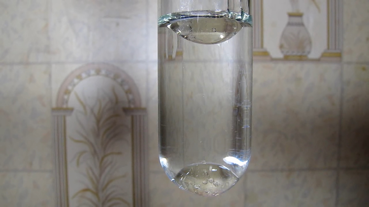 Castor oil and ammonia solution (levitation)