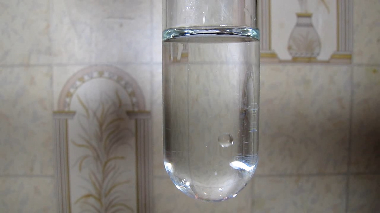 Castor oil and ammonia solution (levitation)