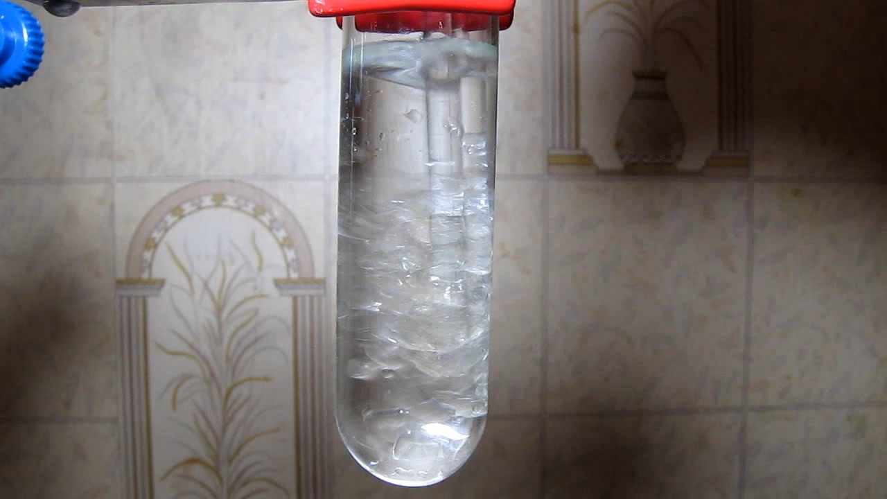 Castor oil and ammonia solution (levitation)