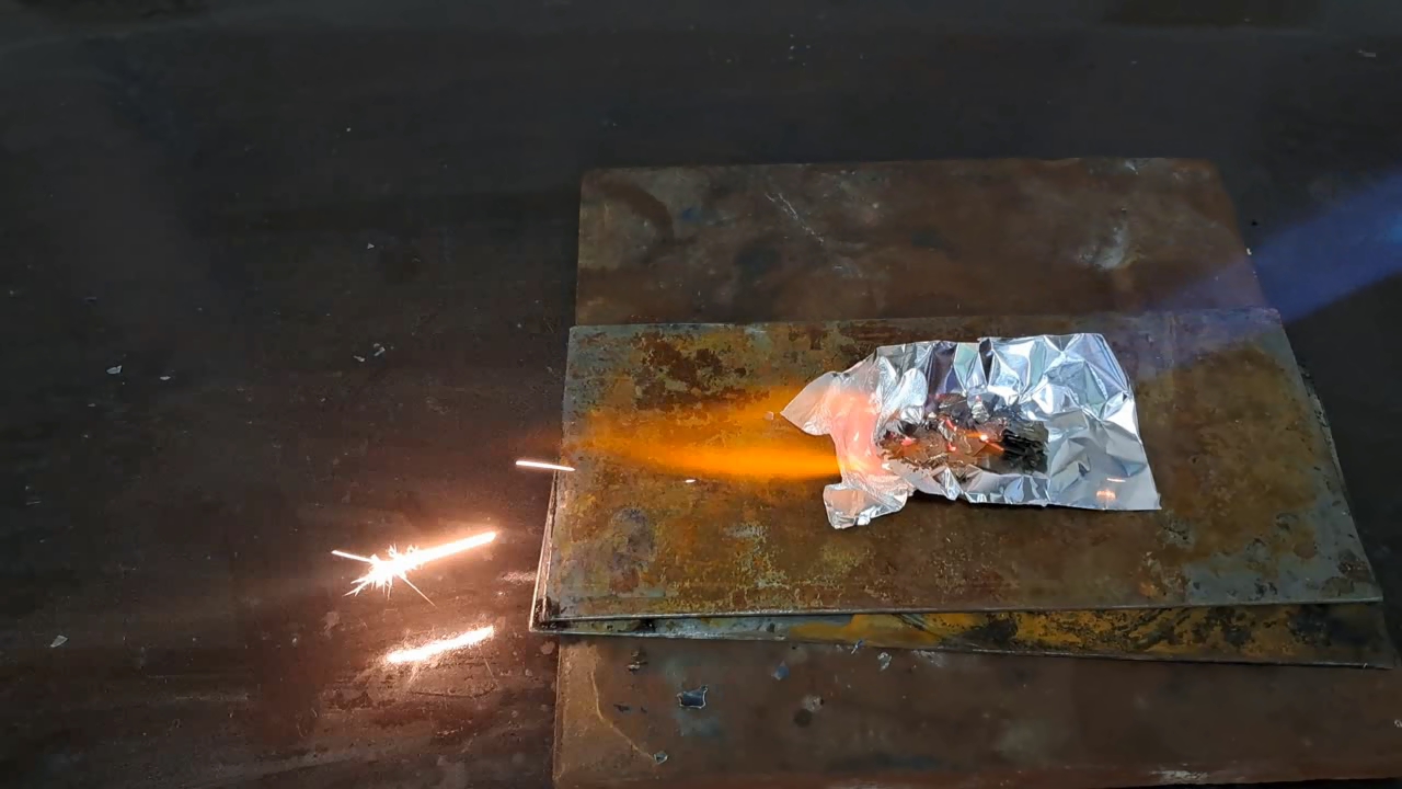 Combustion of zirconium metal