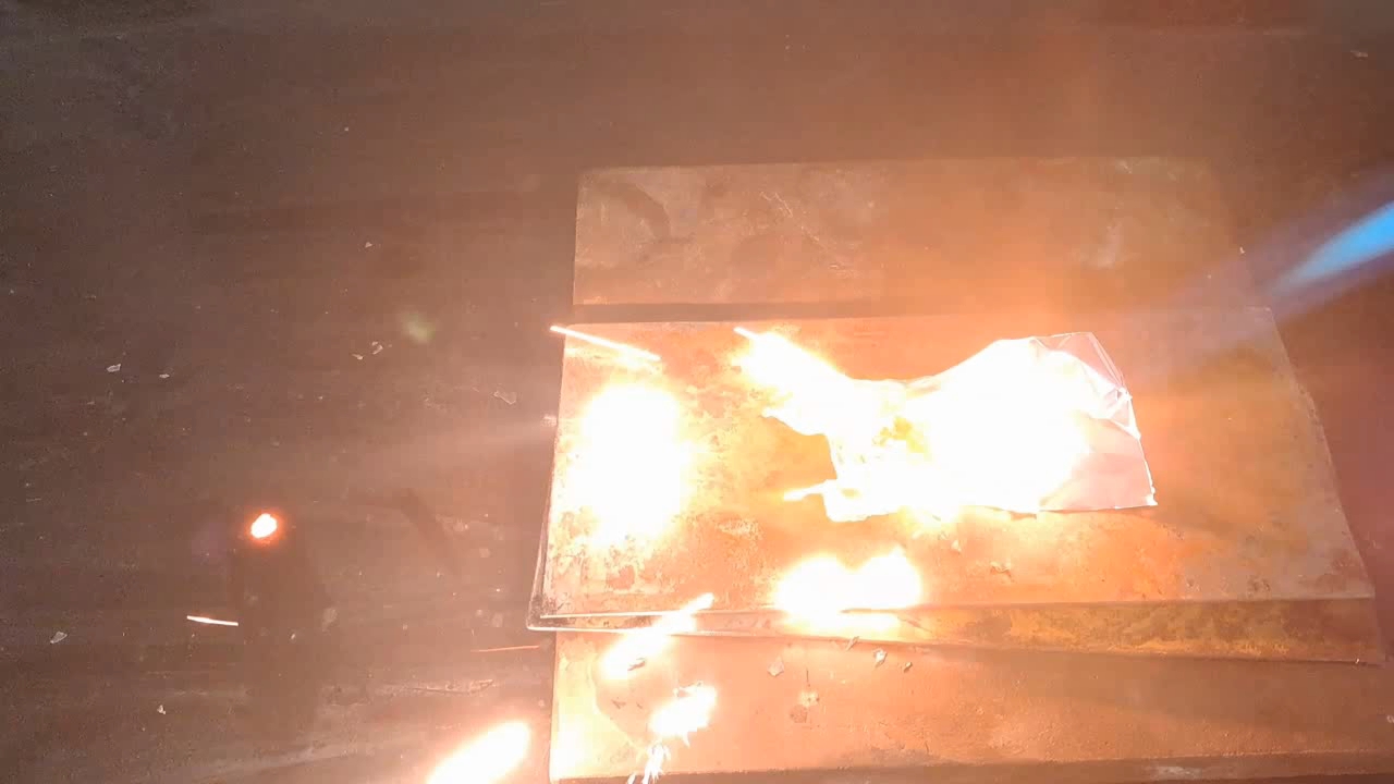 Combustion of zirconium metal