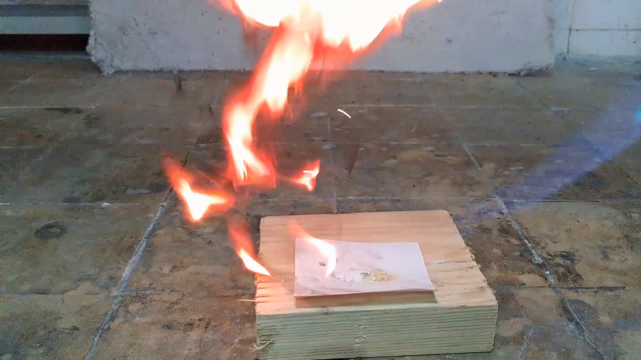 Benzoyl Peroxide and Fire
