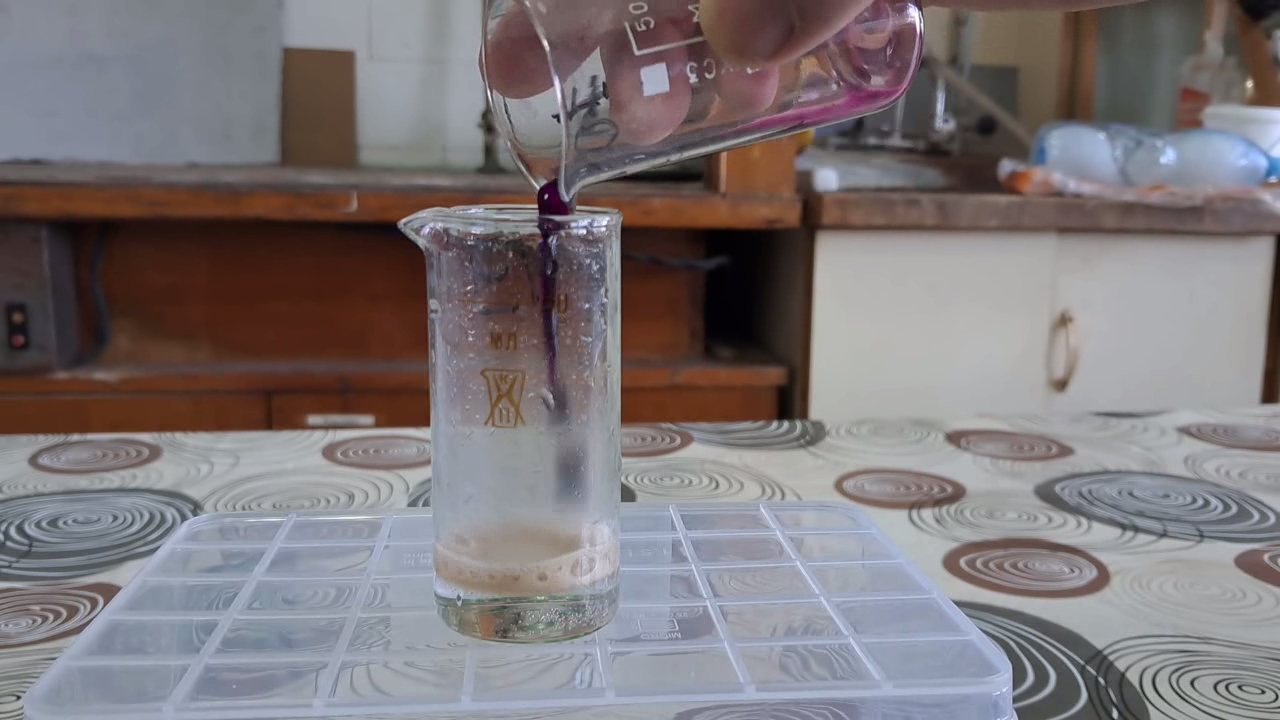 Hydrogen peroxide and potassium permanganate