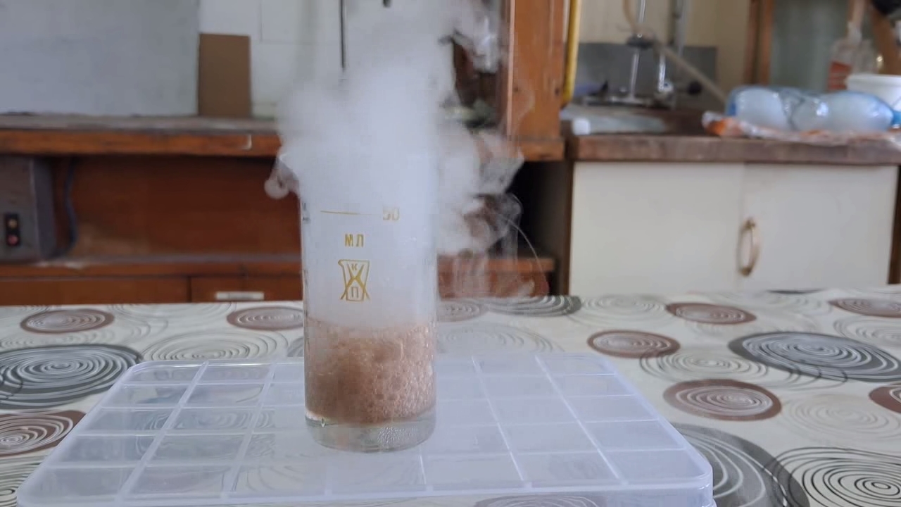 Hydrogen peroxide and potassium permanganate