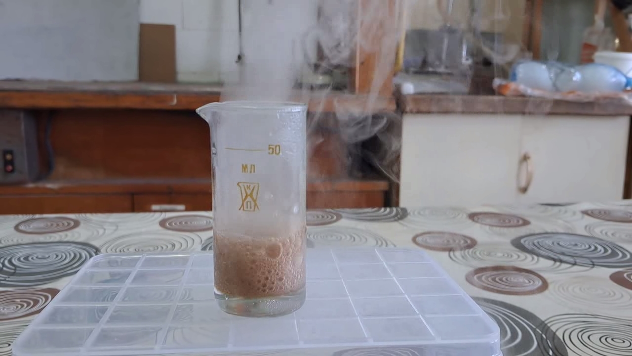 Hydrogen peroxide and potassium permanganate