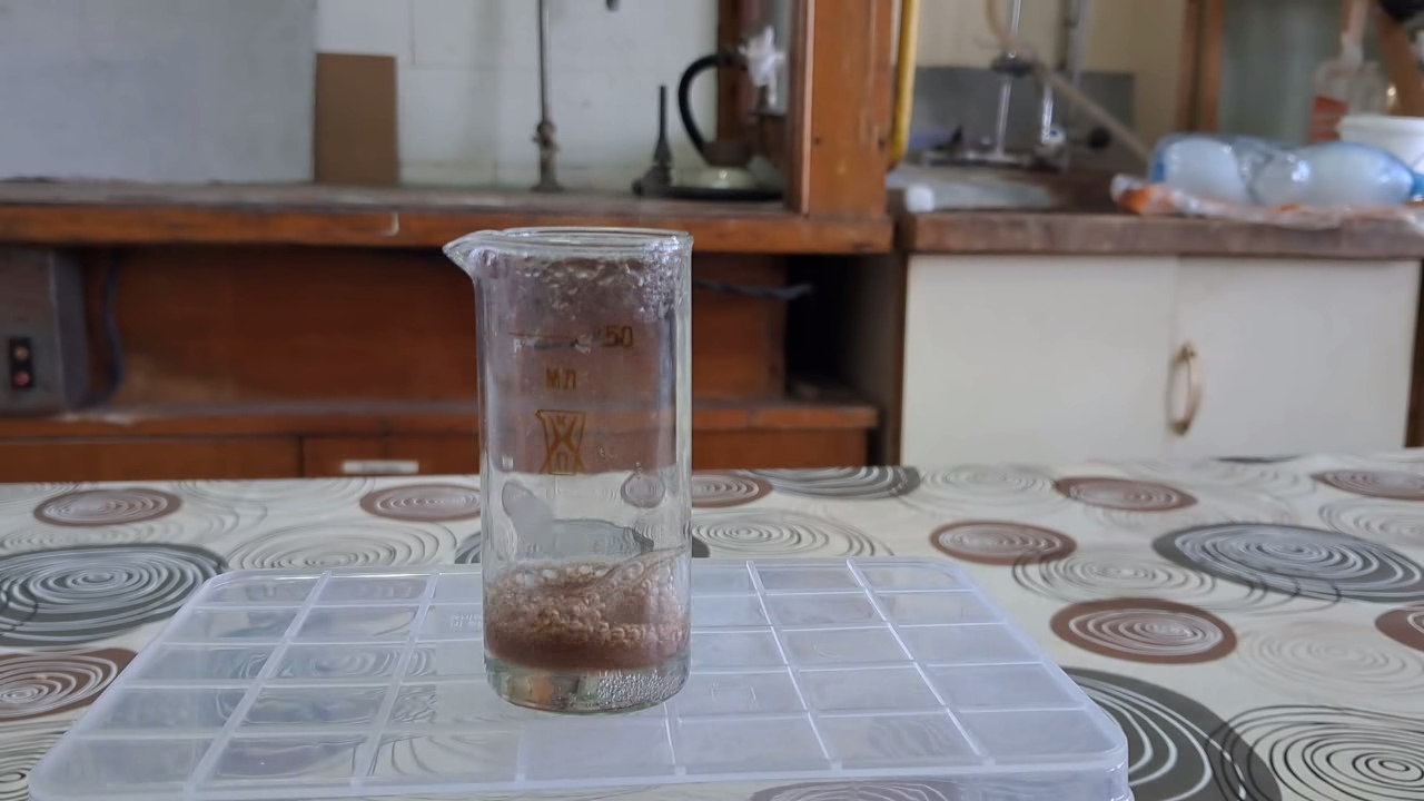 Hydrogen peroxide and potassium permanganate
